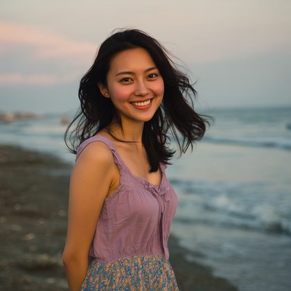 Smiling travel creator